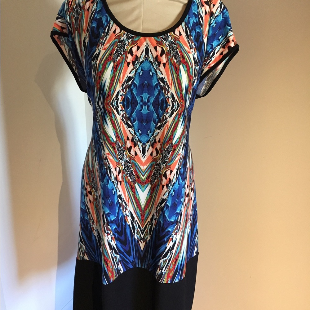 Avenue Multicolor Geometric Midi Dress